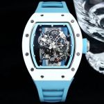 RICHARD MILLE Factory Richard Mille RM055 White ceramic case Diameter 49.9mm watch